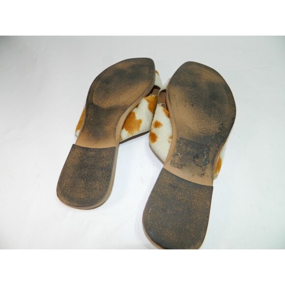 Seychelles Womens Cowhide Leather Sandals Size 7.5 Made In Italy Brown Tan Cow - Picture 10 of 14